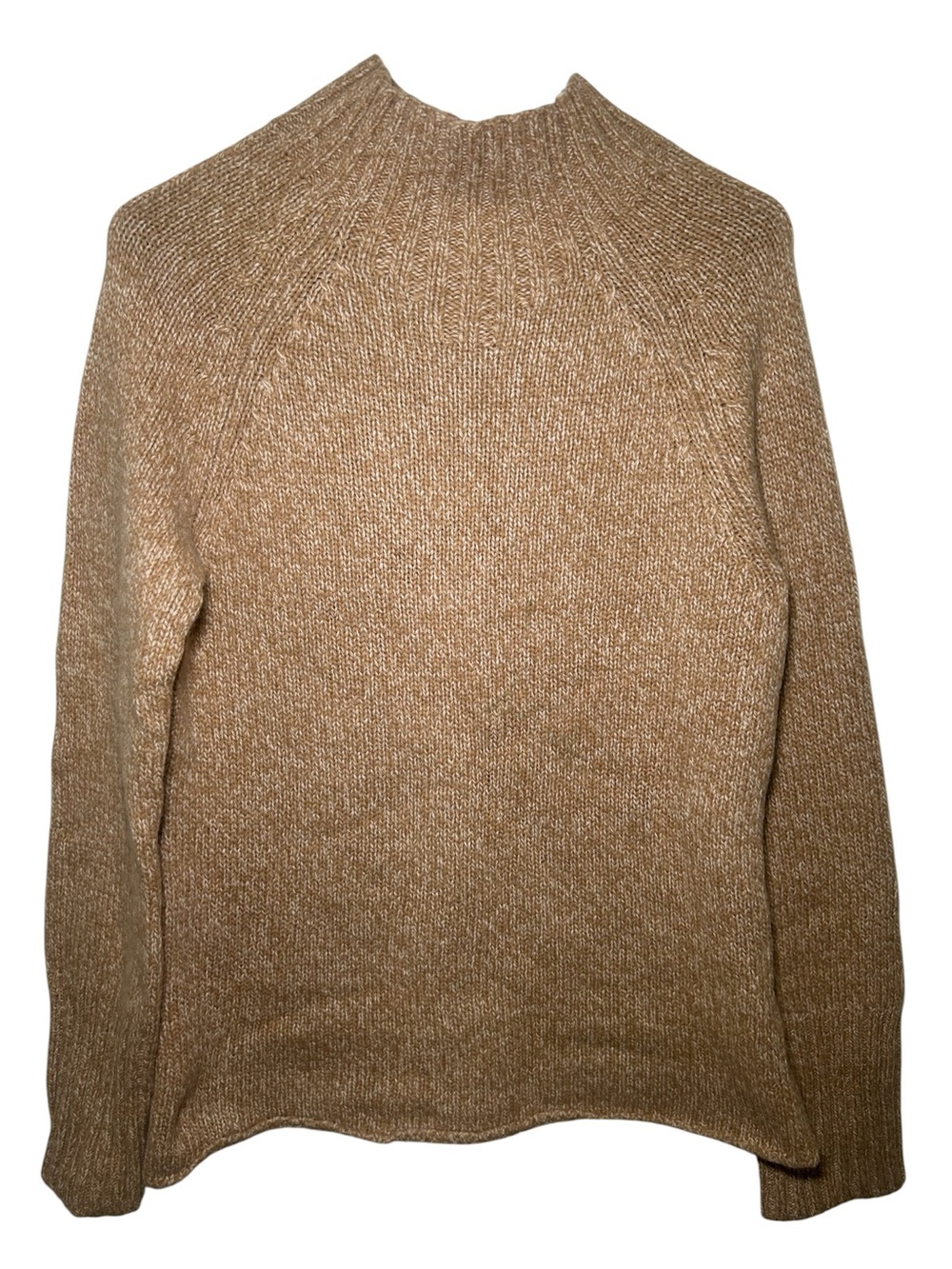 Old Navy Wool Blend Long Sleeve Warm Classic Crewneck Casual Sweater Camel Large